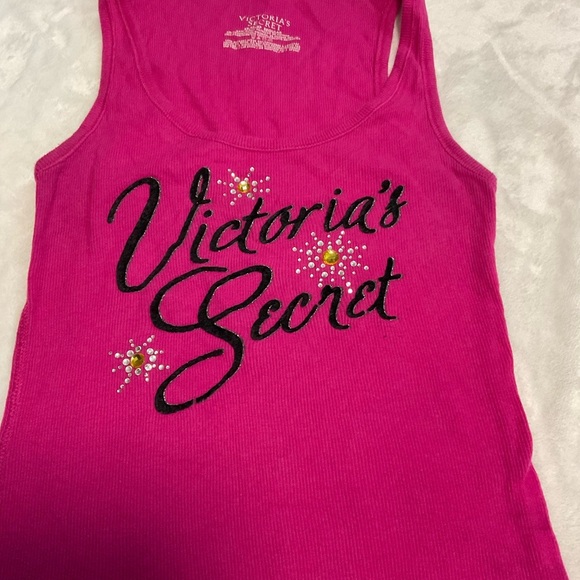 Rare Victoria's Secret Vintage Fuchsia Tank Top - Picture 2 of 7